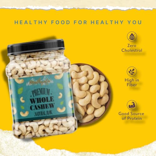 Image of Medhyata Whole Cashew /Kaju Nuts 500 GM Pack | Whole Crunchy Cashew Nuts | Premium Kaju | Rich in Protein | Rich in Fibre | Dry Fruit | Festive Snacking