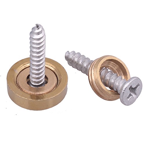 Clavos para decoración con tapa de tornillo metálico dorado, 20 piezas, 14 mm miniatura 3