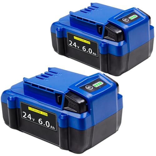BOTKK 6.0Ah 2Packs Replacement for Kobalt 24V Max Battery Compatible with Kobalt 24V KB624-03 KB524-03 KB424-03 KB224-03 KB124-03 High Capacity Lithium-Ion Battery