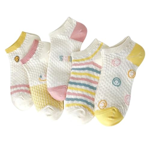 Image of Women's Ankle Socks for Casual & Sports Multicolor Odour Free Fancy Multi design Socks Pack