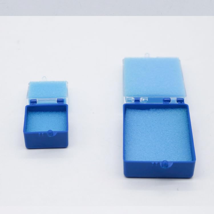 Alliph 1000 Pcs Dental Crown Boxes with Foam Denture Crown Veneer Storage Case Dental Denture Case
