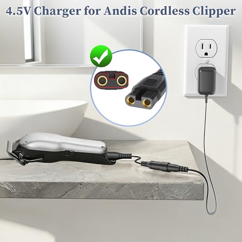 4.5V Charger for Andis 73000 Envy Li Clipper SPA045120DU Power Adapter by DONYOIE - Used condition - Image 2