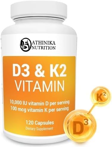 D3 K2 Vitamin 5000 IU w/MCT Powder - Includes 50 mcg MK7 Vitamin K2, Purified Bile Salts, Zinc & Magnesium for Ultimate Absorption - K2 D3 Vitamin Supplement - 60 Capsules-image-35