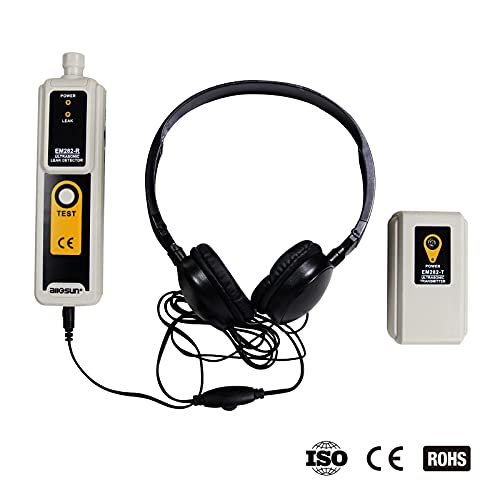 Allsun EM282 Ultrasonic Leak Detector & Transmitter Finder 40Khz Water Dust Leak Pressure Headphone Liquid Leakage Monitor Accessory Kit Led Indication Ultrasonic Leak Finder Tool thumb #6