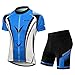 Produktbild FEIXIANG Herren Radtrikot Set, Fahrradtrikot Kurzarm + Radlerhose Kurz mit 4D Gel Sitzpolster Atmungsaktiv Quick-Dry Fahrradbekleidung für Radsport