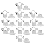 Healeved 30 Stück Kleiderbügelclip Pfeifklemme Rohrschelle White Pvc