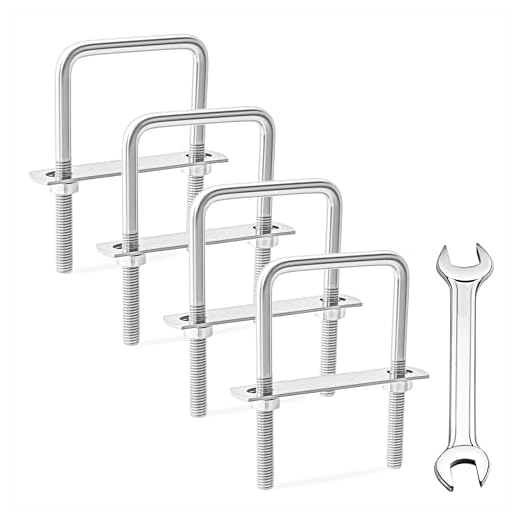 Bügelschraube Mit Gewinde 4 Stück M8 U Schrauben 304 Edelstahl U Bolzen mit Mutter Rahmenplatte Unterlegscheibe 60mm Innenbreite für Abschleppen von Autos,Skiboot,Schiffen Reparatur (M8 60x100mm)