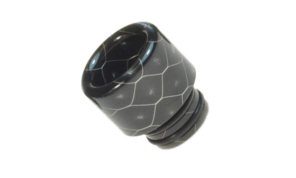 Snakeskin Mini 510 Drip Tip eCig Mouthpiece Short/Medium Epoxy Resin Single Black