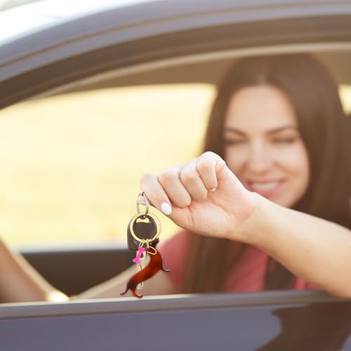 Giantree Dackel Schlüsselanhänger, Stilvolle Dackel Geschenke für Damen Glücksbringer Hunde Keychain Tasche Anhänger Geschenke für Lieblingsmensch Frauen Männer Kinder