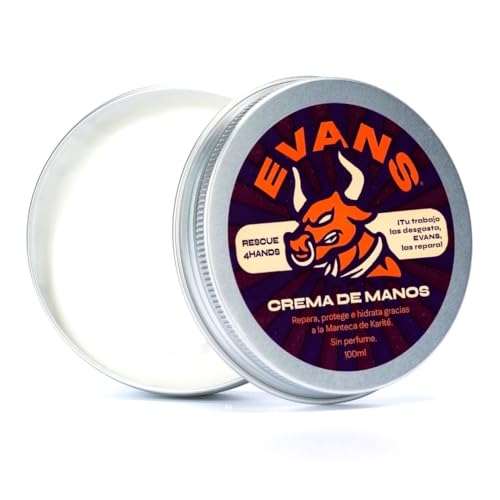 Crema de Manos Reparadora EVANS RESCUE4HANDS – Hidratación Intensa para Manos Secas y Agrietadas – Textura Nata No Grasa, Ideal para manos expuestas a las situaciones más extremas - Uso Diario – 100ml