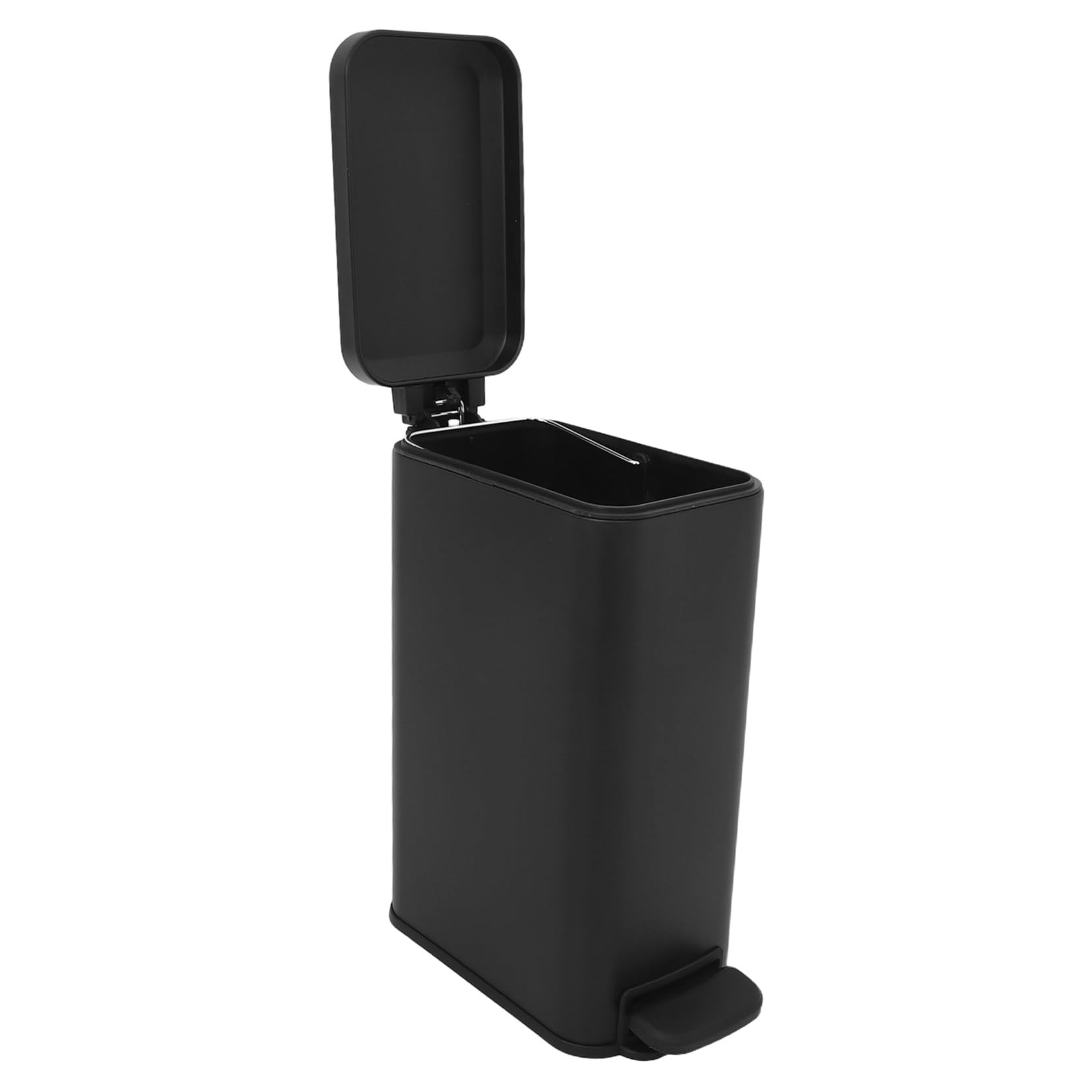 Papelera de Acero Inoxidable con Pedal Diseño y Base Fina Cubo de Basura Tapa para Oficina Dormitorio y Cocina Contenedor Moderno para Espacios Estrechos