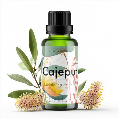 Image of Esslux Cajeput Essential Oil - 100% Pure Natural Cajeput Oil for Aromatherapy, Skin & Hair | Refreshing & Uplifting Aroma Ideal for Diffuser, Massage & DIY Projects - Therapeutic Grade - 30 ML