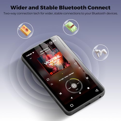 Image of Innioasis 160GB MP3 Player for Kids with Bluetooth, WiFi & 4 inch Touch Screen, Android MP4 Player Preloaded with Spotify, Pandora, Amazon Music, Audible, Libby, Audiobooks (Grey)