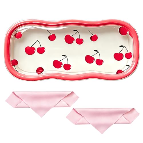 Image of Glasses Case Hard Shell, Clear Eyeglass Case, Cute Holder for Sunglasses and Reading Glasses
