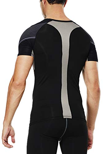 AMZSPORT Maglia Compressione Uomo, T-Shirt Manica