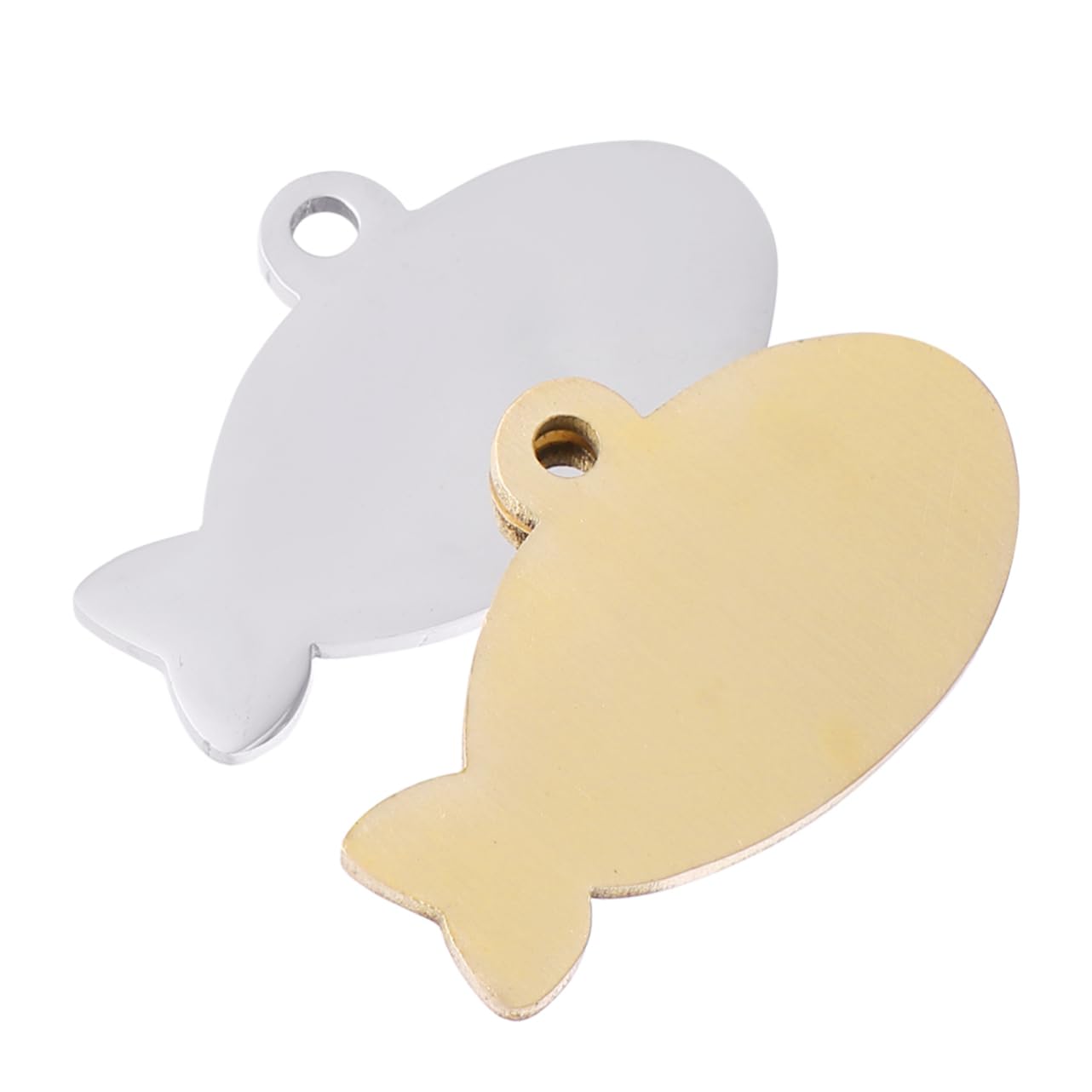 POPETPOP Elegant Cat Dog Id Tags Stainless Steel Pet Pendent for Pet Collar Accessory