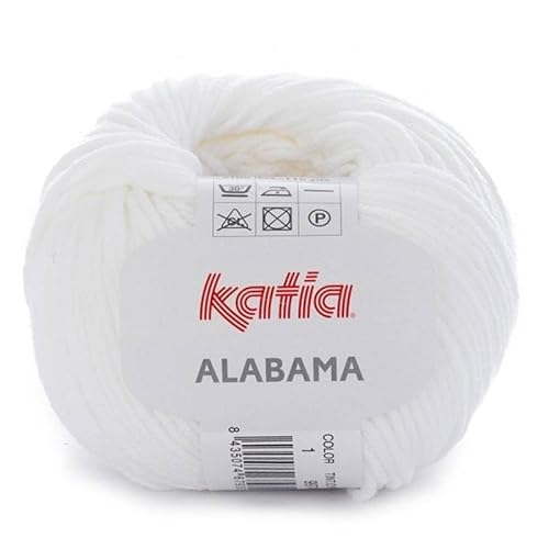 Lanas Katia Alabama Ovillo de Color Blanco Cod. 1