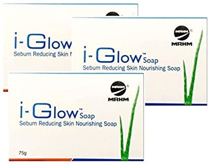 Image of MRHM i-Glow Soap Anti Acne Sebum reducing Skin Nourishing Soap (3 x 75 g)