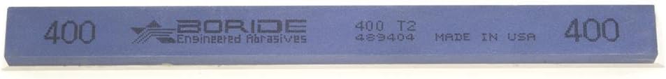 Boride T2 Series 6 x 0.5 x 0.25 Narrow Sharpening Stone with Aluminum Mounting for Edge Pro (For Recurve Blades) 150 Grit