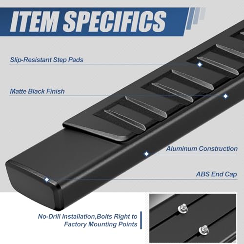 Estribos laterales para Chevy Silverado y GMC Sierra 2007-2019 miniatura 2