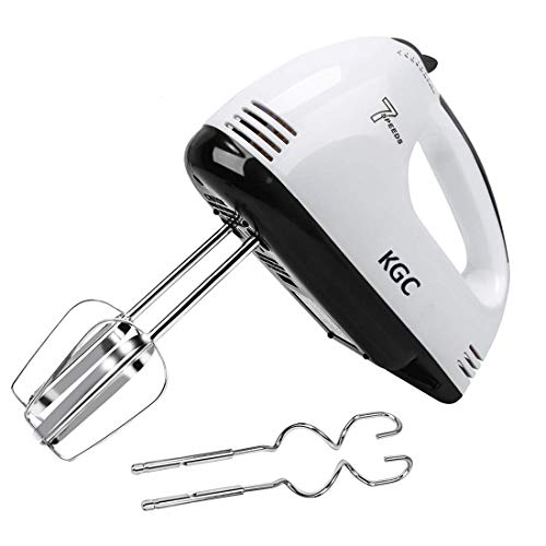 KGC 7speed Hand Mixer Electric with 4 Stainless Steel Attachments, One Eject Button Portable