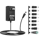 100V-240V to 12V 3A AC/DC Switching Power Supply Adapter with 8 Selectable Adapter DC Plugs (12V3A)