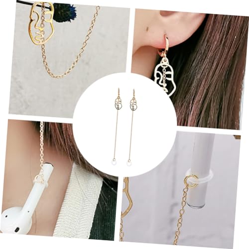 WOFASHPURET Cadena De Creativa Anti-pérdida Para Auriculares Pendientes De Maquillaje Facial Accesorios De Joyería Diseño Único Dorado - imagen 6