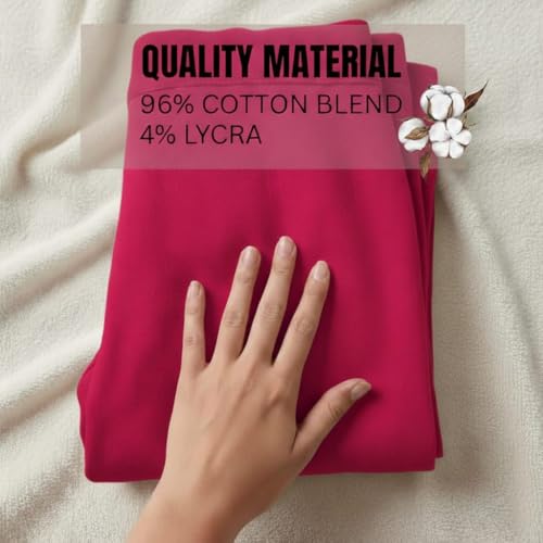 Image of DIGITAL SHOPEE Women Regular Fit Elastic Waist Full Length Cotton Formal Trouser for Casual Wear, Office Wear