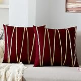 WACOMECO Soft Throw Pillow Covers - Pack of 2 Velvet Decorative Cushion Covers Cases...