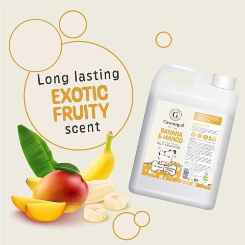 Groomers Professional Dog Shampoo Banana and Mango 2.5L, pH Balanced and Paraben-Free, Quick Wash & Easy Rinse - Image 4