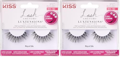Faux cils en soie royale avec colle KISS Lash Couture LuXtensions flexible