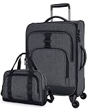 BAGSMART 2 Piece Luggage Sets, Expandable 20 inch Carry on Luggage Airline Approved, Lightweight Car