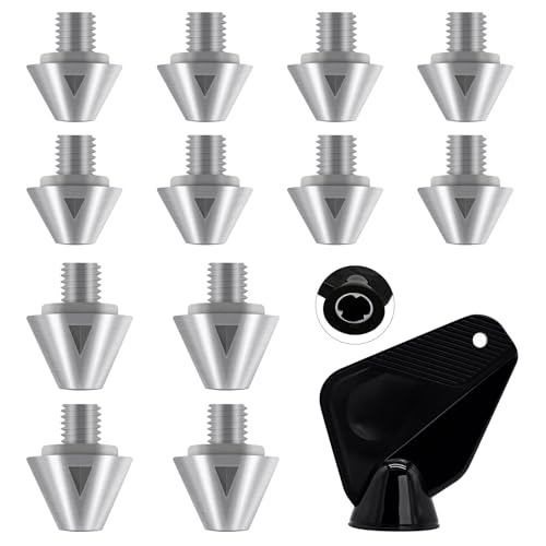 Mengudig Soccer Cleats Studs for Adidas, 12PCS Aluminum Screw-in Cleat