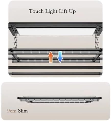 Invisible Electric Ceiling Clothes Dryer with Remote Control, Aluminium Alloy Telescopic Drying Rack, Space-Saving, 35kg Capacity for Balcony, Laundry Room, Indoor & Outdoor Use