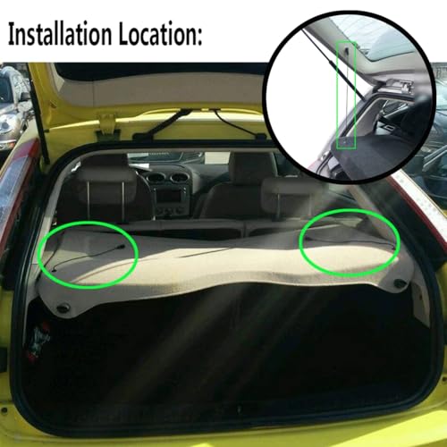 Bandeja cadena de elevación para Ford C-MAX 2004-2010 | Cuerda de sujeción para maletero trasero 5
