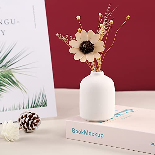 Ceramic Vase For Home Decor,Ceramic Vase, Dried Flower Vase, Living Room Decoration, Flower Arrangement Decoration Shooting Props,The Best Gift (White) #TOP3