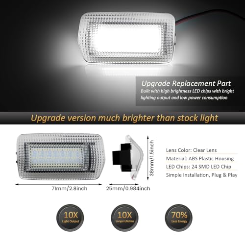 D-Lumina luces LED interiores para puertas Toyota Lexus 6000K miniatura 2