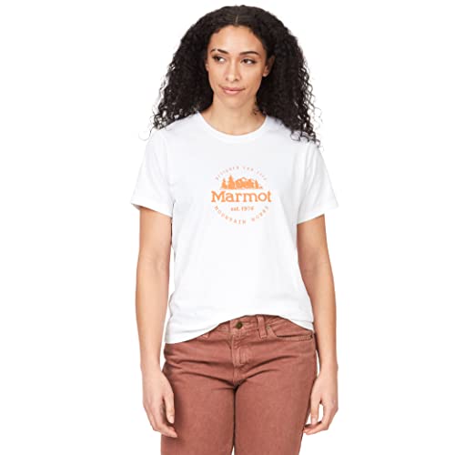 MARMOT Women's Culebra Peak Short Sleeve Tee Shirt, White 080, Small