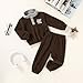 YOUNGER TREE Toddler Boy Girl Clothes Fleece Fall Winter Outfit Baby Long Sleeve Button Sweatshirt and Pants Sweatsuits Set(5-6T,Coffee)