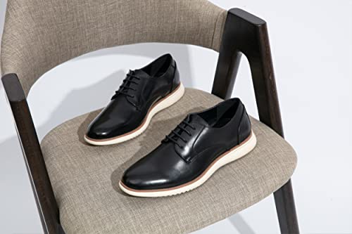 Jousen Men's Black Dress Shoes Formal Lace Up Casual Dress Shoes For Men Oxfords Shoes (Amy733 Black 10) #TOP7