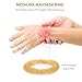 Healifty Wrist Massage Rings Metal Acupressure Bracelet for Women and Girls Relieves Finger Joint Fatigue Improves Energy Includes Two Color Options 2.16X2.16X1.57 Inches Set of 5