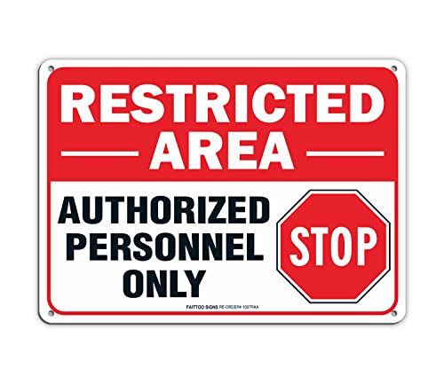 Panneau Restricted Area pour interdire l'accès et sécuriser le personnel autorisé