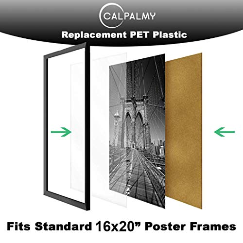 (10 Pack) PET Sheet Panels - 16" x 20" x 0.04" Clear Acrylic Sheet-Quality Shatterproof, Lightweight, and Affordable Glass Alternative Perfect for Poster Frames, Counter Barriers, and Pet Barriers