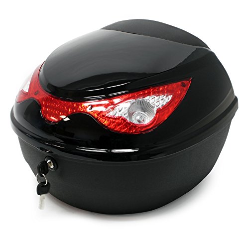 Wiltec Top Case 380x400x300 mm, 22 L, schwarz für Roller und Motorrad