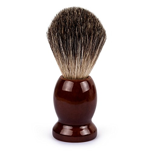 QSHAVE 100% Best Original Pure Badger Hair Shaving Brush Handmade. Real Wood Base. Perfect for Wet Shave, Safety Razor, Double Edge Razor - Image 3