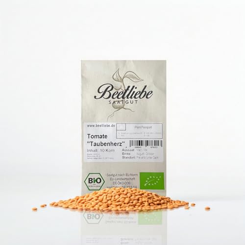 Beetliebe BIO-Tomatensamen Dattelomate 'Taubenherz' Samenfest, Süß-Würziger Geschmack, Perfekt für Freiland & Gewächshaus