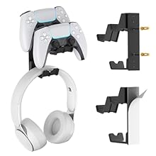 Space Saving and Organized - Keep your gaming space neat and clutter-free with this xbox controller holder, designed to hold 2 controllers and 1 headset in one convenient place. It maximizes space, keeps your setup organized and ensures easy access t...