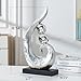 Anding Ceramic Abstract Statue Decoration ，Gift, Silver ，Sculpture Office Home Decoration (1270)