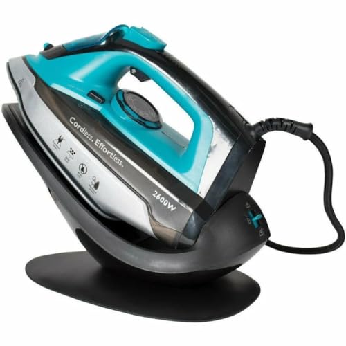 Ferro da stiro senza filo cordless ferro a vapore 2in1 2600W piastra ceramica