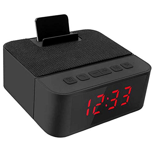 . Digital Radio Wecker All-In-One Design mit Lautsprechern, FM-Radio, USB-Ladeanschluss, Snooze, Wechselstrom- und Batteriebetriebene, digitaler